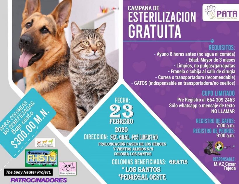 UPCOMING SPAY & NEUTER EVENT